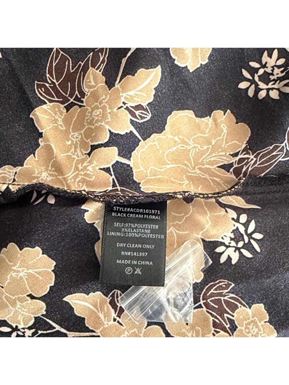ASTR THE LABEL SUZY DRESS BLACK CREAM FLORAL SIZE LARGE - Picture 9 of 9